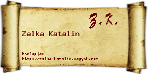 Zalka Katalin névjegykártya