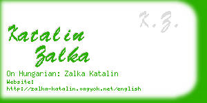 katalin zalka business card